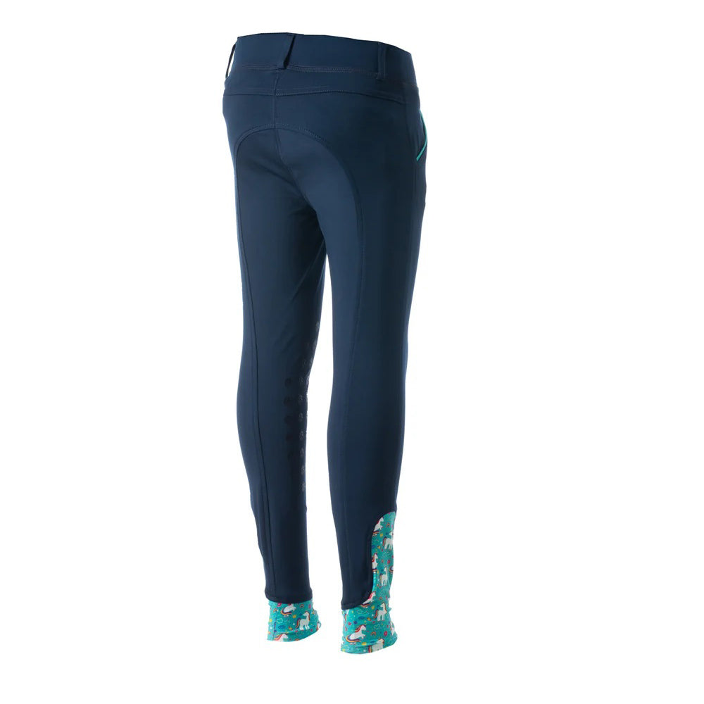 EQUINAVIA PANTALÓN EQUITACIÓN INFANTIL LENA KNEE PATCH MOD. E36040-NV/UNI