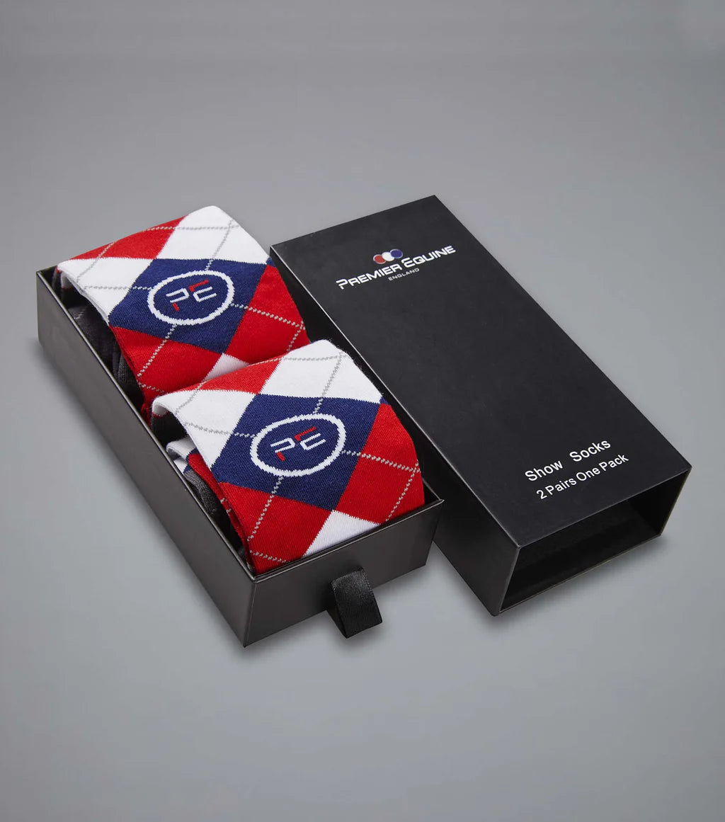 PREMIER EQUINE PAQ. 2 PARES DE CALCETAS ROMBOS MOD. 4159