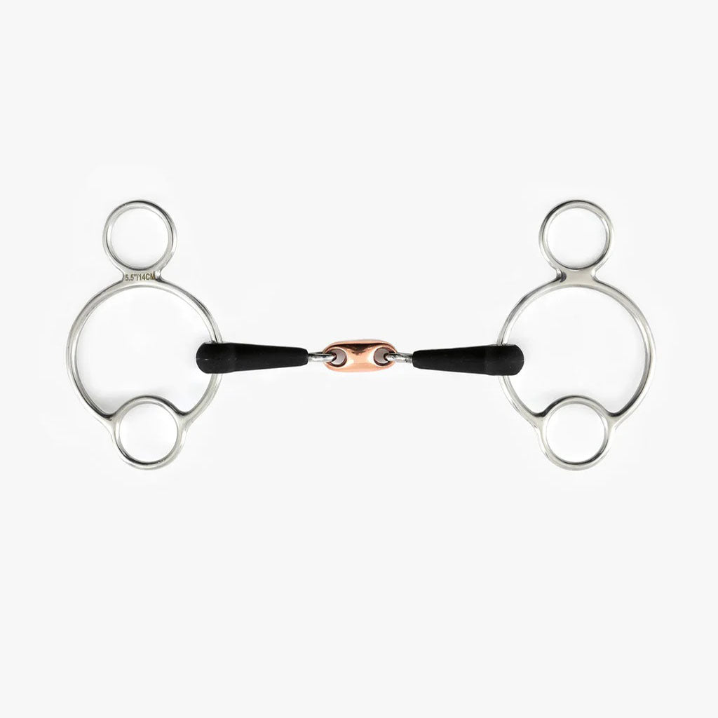 PREMIER EQUINE FILETE PESSOA DE GOMA DOBLE ARTICULACION MOD. 8119