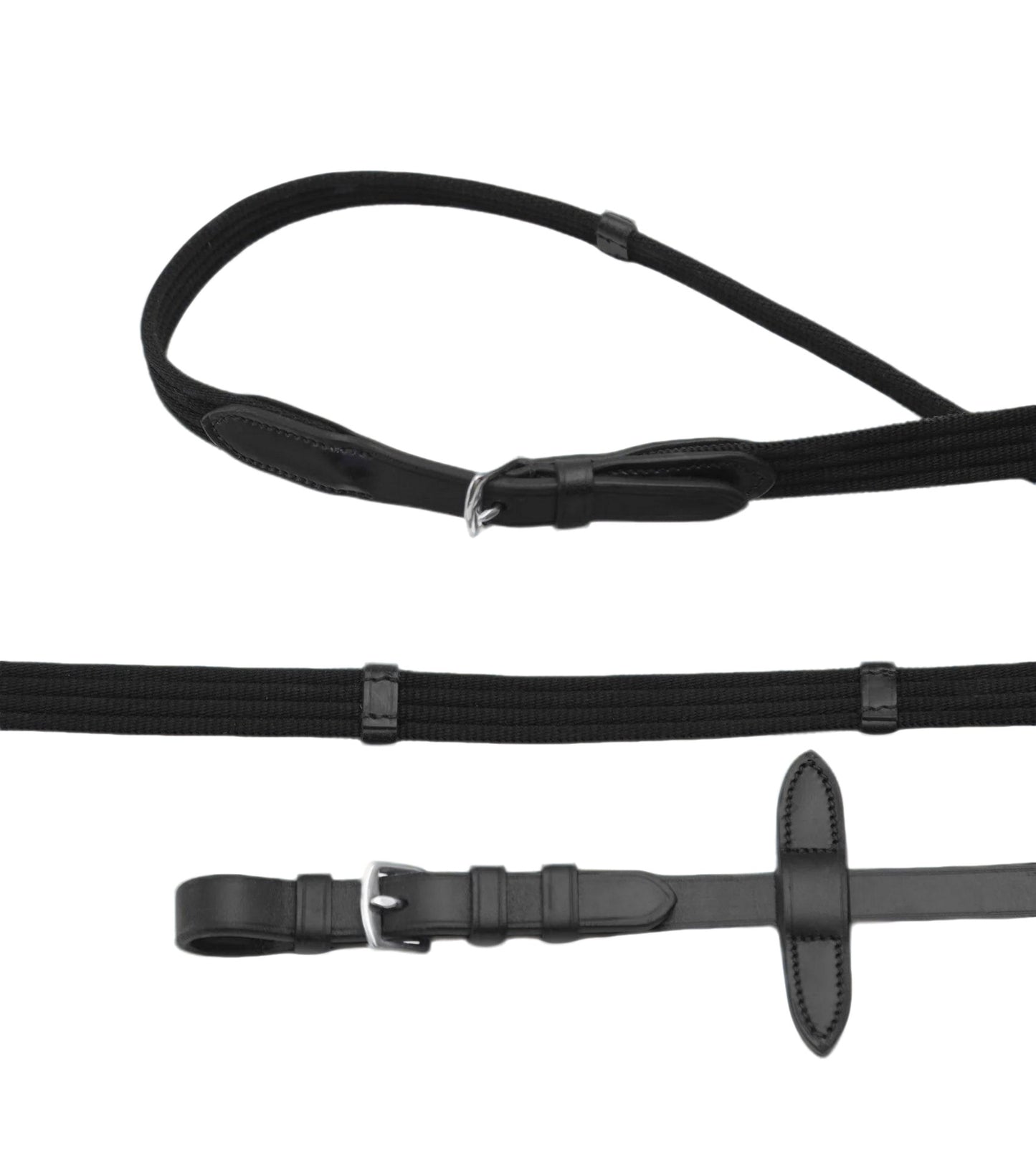 PREMIER EQUINE RIENDAS TEXTILES/PIEL CALOVETO MOD. 8040