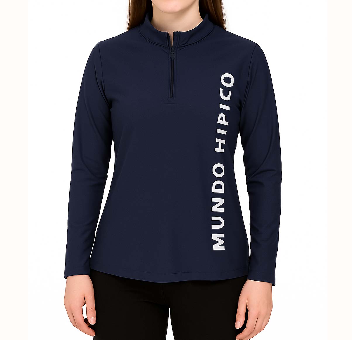 MH PLAYERA DE ENTRENAMIENTO C/CIERRE M/L LISA