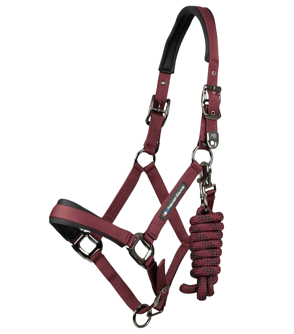 PREMIER EQUINE CABEZADA TEXTIL ACOJINADA C/PASEADOR MOD. 6150
