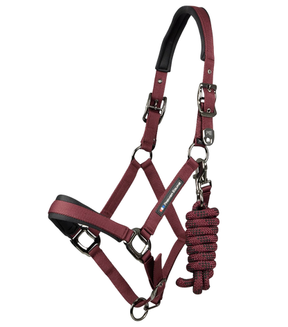 PREMIER EQUINE CABEZADA TEXTIL ACOJINADA C/PASEADOR CORDA MOD. 6150