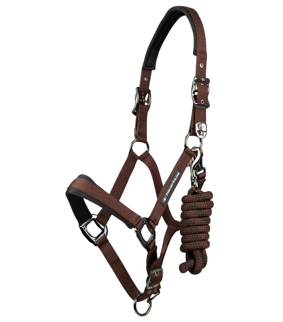 PREMIER EQUINE CABEZADA TEXTIL ACOJINADA C/PASEADOR MOD. 6150