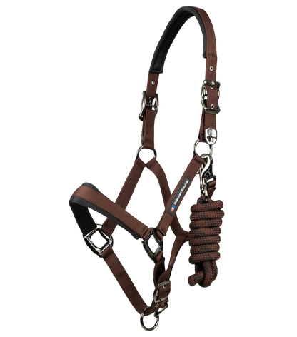 PREMIER EQUINE CABEZADA TEXTIL ACOJINADA C/PASEADOR CORDA MOD. 6150