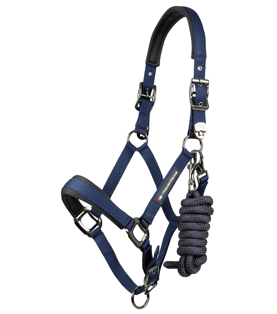 PREMIER EQUINE CABEZADA TEXTIL ACOJINADA C/PASEADOR MOD. 6150
