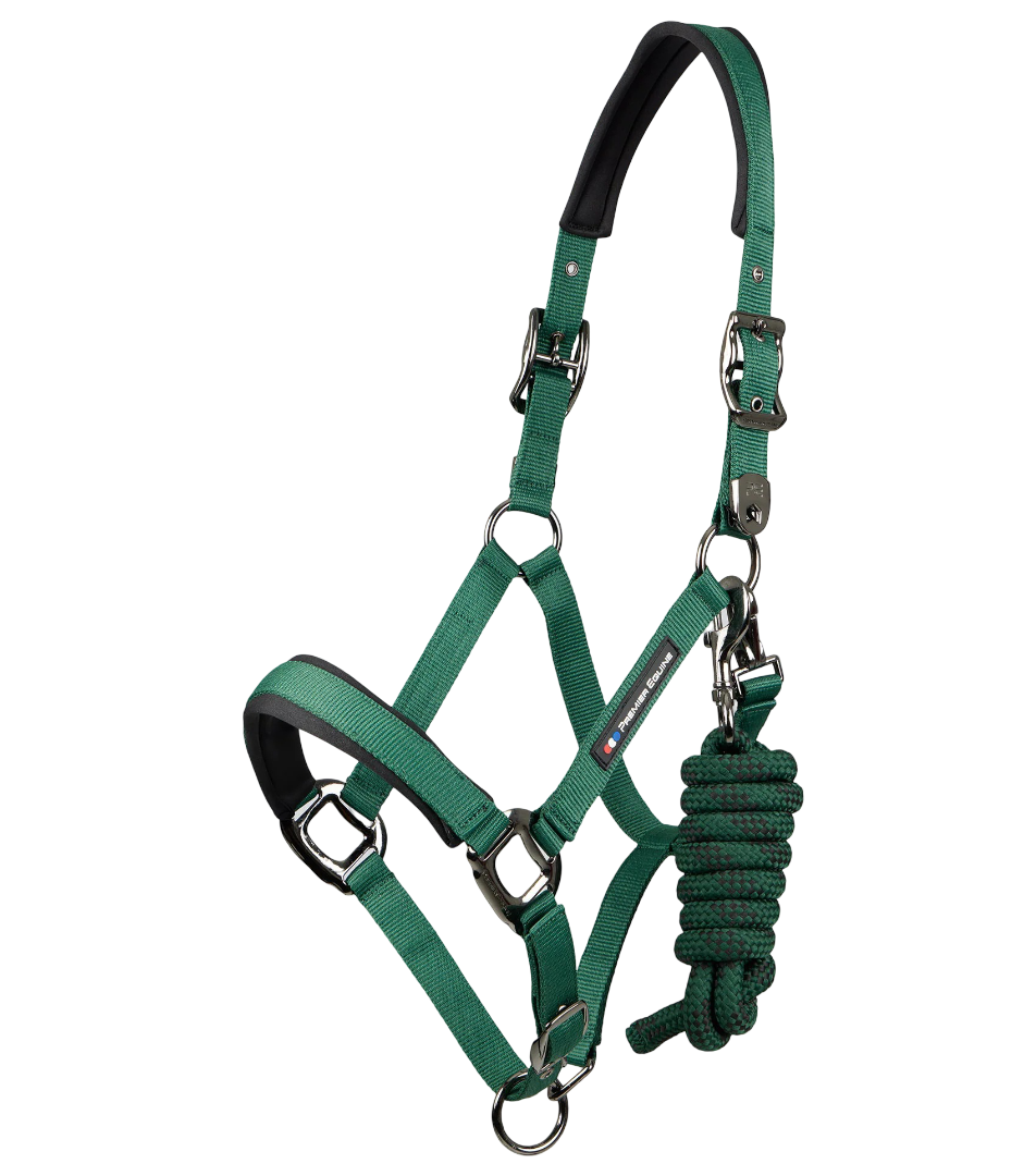 PREMIER EQUINE CABEZADA TEXTIL ACOJINADA C/PASEADOR MOD. 6150