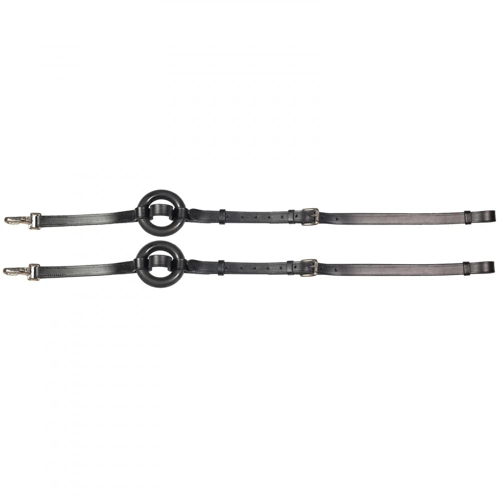 HORZE RIENDAS LATERALES DE CUERO CON ANILLOS DE GOMA MOD. 10715-BL