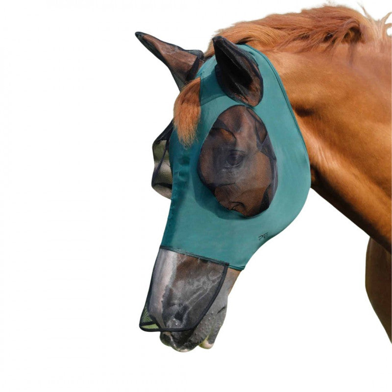 Premier Equine Comfort Tech Lycra Maschera Mosca Per Cavallo Verde